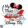 My First Disney Trip PNG Cute Mouse Friends on a Plane