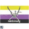 Nonbinary Skeleton Warrior Flag PNG Bold Fearless Design