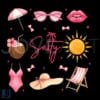 Pink Salty Summer Beach Bow PNG Cute Coquette Vibes