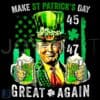 Retro 90s Trump St Patricks Day Great Again PNG
