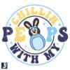 Retro Chillin With My Peeps Bluey Easter Bunny SVG Design