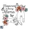 Retro Floral Mothers Day PNG Happiness Is Being Mama