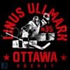 Retro Linus Ullmark Ottawa Senators Hockey PNG Design