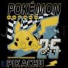 Retro Pikachu 25 Racing PNG Classic Pokémon Style