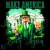 Retro Trump St Patricks Day Shamrock Flag PNG