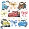 Retro Vintage Coquette Disney Cars PNG Design
