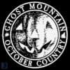 Retro Vintage Ghost Mountain Logo SVG Spooky October Vibes