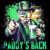 Retro Vintage Paddys Back Irish Trump American Flag PNG