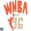 Retro WNBA Est 96 SVG File for Vintage Basketball Fans