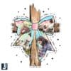 Risen Savior Watercolor Easter Bow PNG for Christians