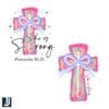 She Is Strong Proverbs 3125 Christian Cross Coquette PNG Design