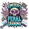 Somebody Feral Grandma Mama Checkered PNG Design