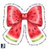 Summer Vibes PNG Coquette Bow Juicy Watermelon