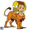 ThreeHeaded Lion Homer Simpson Betty Boop SVG Design