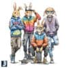 Thug Life Easter Bunny PNG Happy Easter Bruh