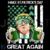 Trump Shamrock American Flag PNG Make St Patricks Day Great
