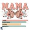 Vintage Mama Butterfly Loving Selfless Hardworking PNG