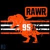 Vintage Myles Garrett 95 Rawr SVG Cleveland Browns Fan Art