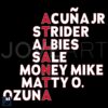 Custom Atlanta Braves Player Name 2025 SVG Design