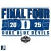 Duke Blue Devils Final Four 2025 SVG NCAA Basketball Design