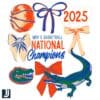 Florida Gators Champs Coquette Bow PNG Basketball SVG Style