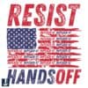 Resist Hands Off SVG Anti Trump Impeach 47 American Flag Design