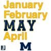 January to May Michigan Wolverines Basketball SVG Design