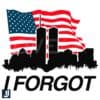 Never Forget American Flag WTC Silhouette SVG Design