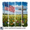 One Nation Under God American Flag US Proud PNG
