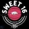Razorbacks 2025 Sweet Sixteen Basketball PNGSVG Design
