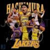 Retro SVGPNG of Rui Hachimura Lakers Throwback Style