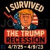 I Survived the Trump Recession SVG Funny Anti Trump Design