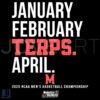 Terps Basketball SVG January to April Maryland Pride