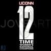UConn 12-Time NCAA Women's Basketball Champions SVG File